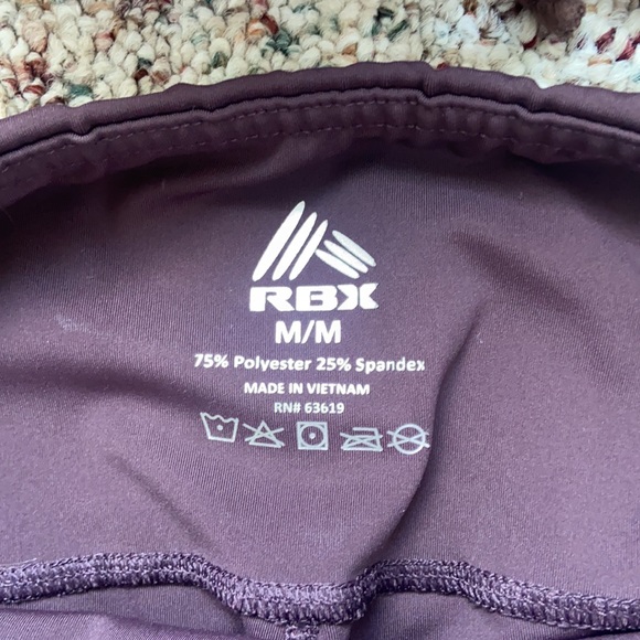 RBX Dark Purple Full Length Athletic Leggings Size Medium - Picture 2 of 2